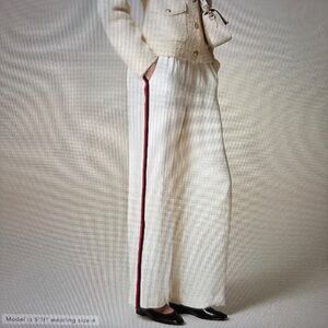 NWT J. Crew Stratus side-stripe pant in textured satin